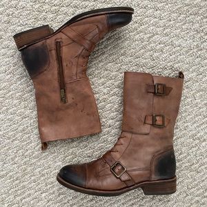 Vince Camuto Leather Combat Boots